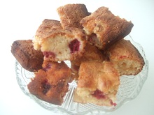 Almond & Raspberry Blondies