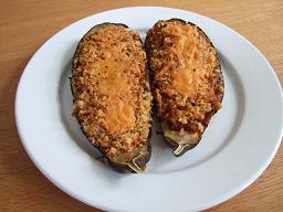 Stuffed Aubergine With Chorizo